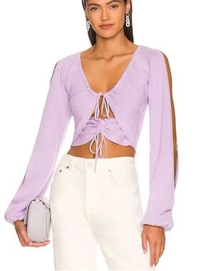 Revolve MAJORELLE  Zowie Purple Drawcord Top